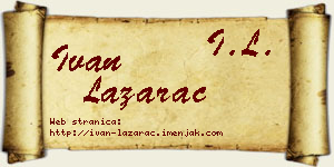 Ivan Lazarac vizit kartica